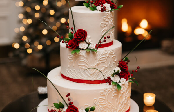 The wedding of A Christmas-Inspired Celebration With a Milk-and-Cookies Bar Gallery 24