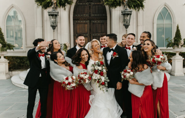 The wedding of A Christmas-Inspired Celebration With a Milk-and-Cookies Bar Gallery 25