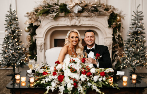 The wedding of A Christmas-Inspired Celebration With a Milk-and-Cookies Bar Gallery 28