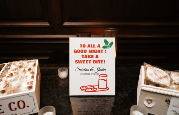 The wedding of A Christmas-Inspired Celebration With a Milk-and-Cookies Bar Gallery 10