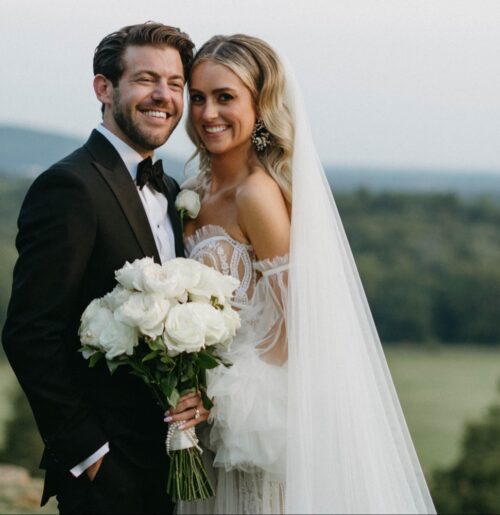 The wedding of A Romantic Natirar Wedding With Overflowing White Roses
