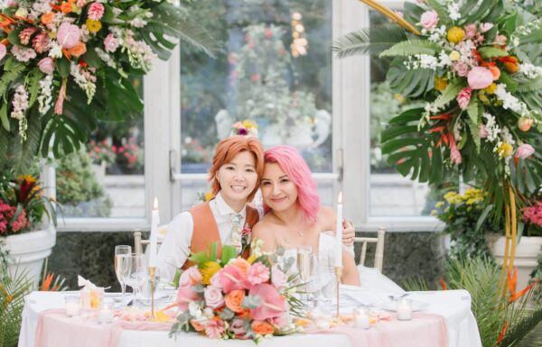 The wedding of A Tropical Vibe Wedding Filled With Yellow, Orange and Pink Florals Gallery 2