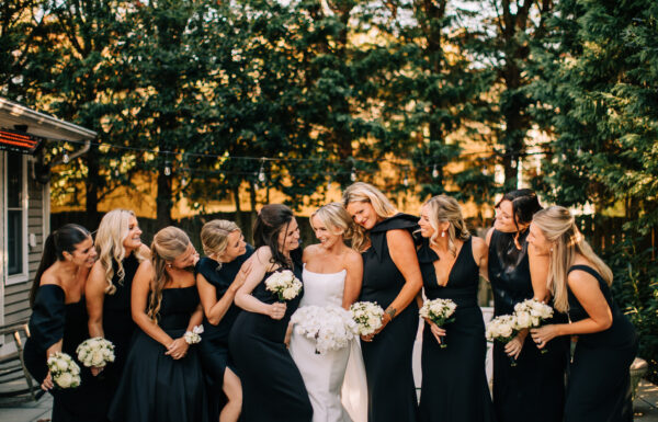 The wedding of A Cozy November Wedding with Blue and White Accents, Like Lamp Centerpieces Gallery 1