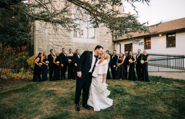 The wedding of A Cozy November Wedding with Blue and White Accents, Like Lamp Centerpieces Gallery 4
