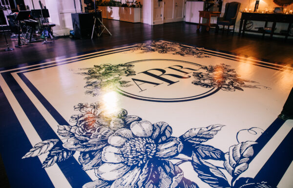 The wedding of A Cozy November Wedding with Blue and White Accents, Like Lamp Centerpieces Gallery 10