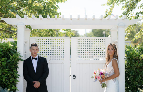 The wedding of Coastal Wedding With Mismatched Pastel Bridesmaid Dresses Gallery 1