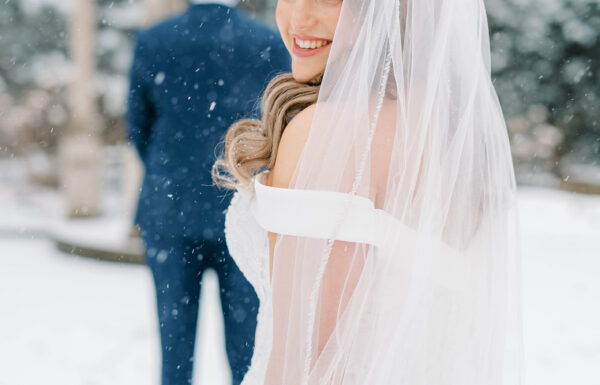 The wedding of It Snowed For Their First Look, Setting The Scene For a Sophisticated Winter Wedding Gallery 2