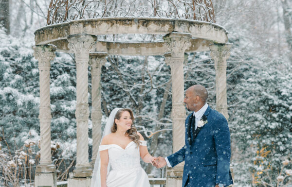 The wedding of It Snowed For Their First Look, Setting The Scene For a Sophisticated Winter Wedding Gallery 3