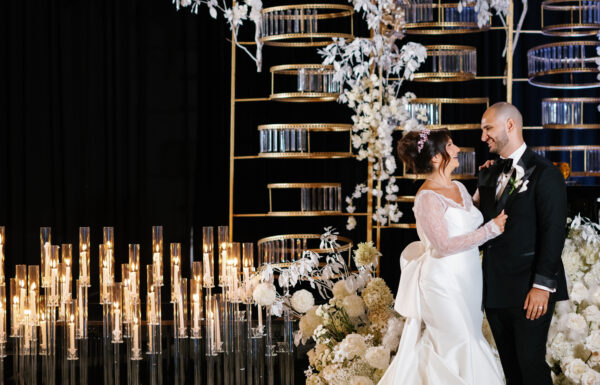 The wedding of A Standout Sweetheart Table at This Black-And-White Wedding Gallery 2