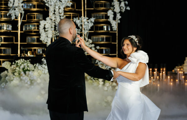 The wedding of A Standout Sweetheart Table at This Black-And-White Wedding Gallery 9