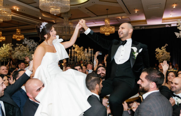 The wedding of A Standout Sweetheart Table at This Black-And-White Wedding Gallery 10