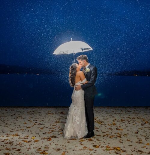 The wedding of This Couple Took Awesome Rain Photos at Their Lake Mohawk Wedding