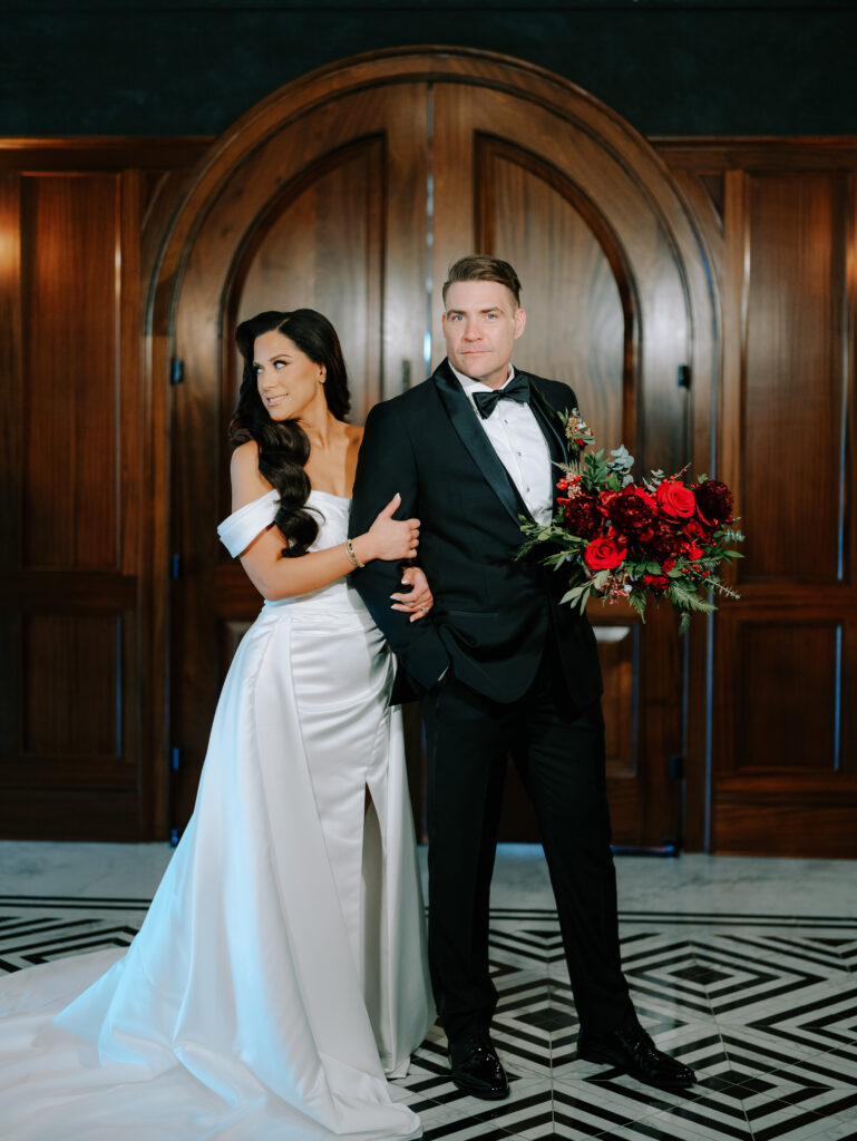 A Christmas-themed wedding at TillingHouse in New Jersey.