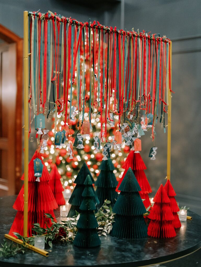 A Christmas-themed wedding at TillingHouse in New Jersey.