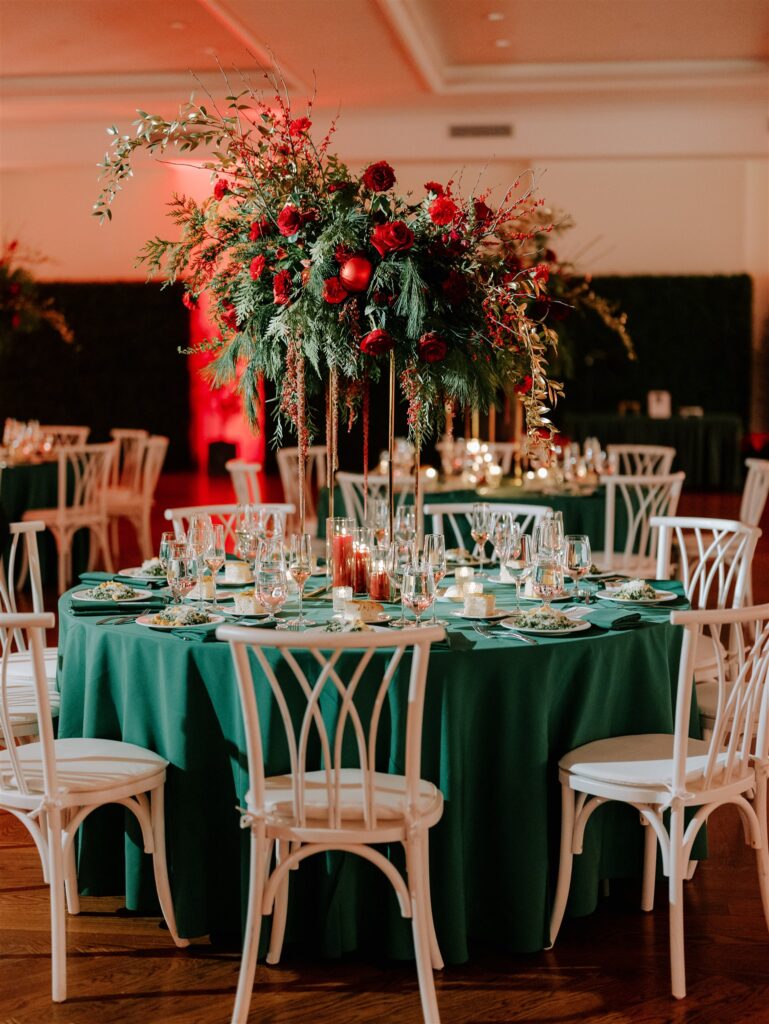 A Christmas-themed wedding at TillingHouse in New Jersey.