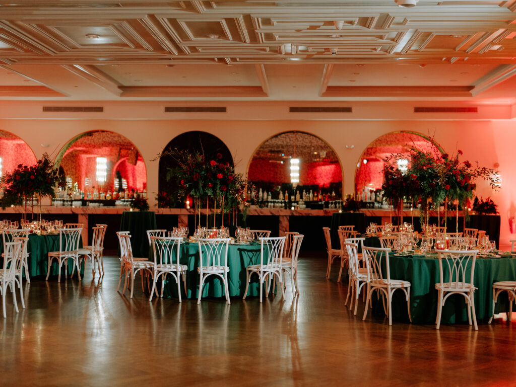 A Christmas-themed wedding at TillingHouse in New Jersey.