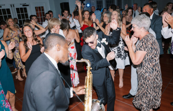The wedding of The Sax Player Kept The Party Going at This Ballroom Wedding A wedding at the Park Avenue Club in New Jersey. Gallery 13
