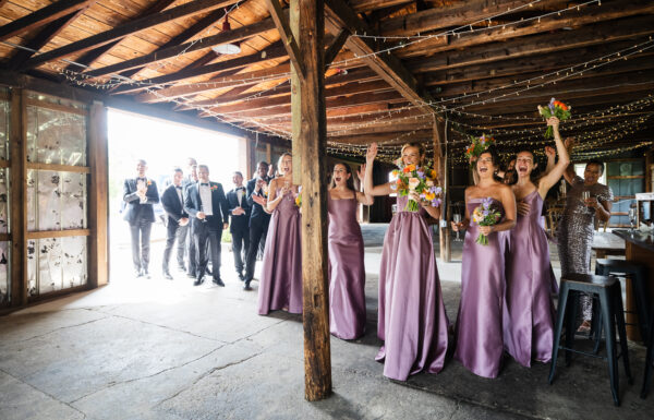 The wedding of This Couple’s Rustic Yet Coastal Venue Also Had a Greenhouse Ceremony Space A Farm on Main wedding. Gallery 5