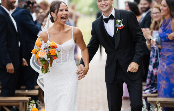 The wedding of This Couple’s Rustic Yet Coastal Venue Also Had a Greenhouse Ceremony Space A Farm on Main wedding. Gallery 11