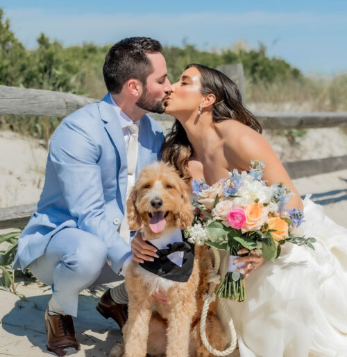The wedding of A Coastal-Chic Wedding at a Dreamy Waterfront Property A beautiful wedding at ICONA Avalon in New Jersey.
