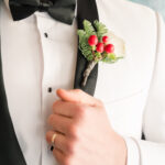 A Christmas-themed wedding at Olde Mill Inn in Basking Ridge, New Jersey.