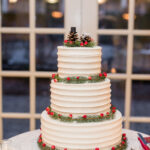A Christmas-themed wedding at Olde Mill Inn in Basking Ridge, New Jersey.