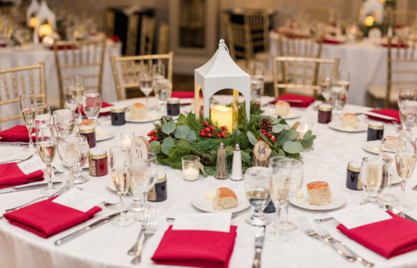 The wedding of Santa Showed Up at This Wedding That Looked Like a Hallmark Christmas Movie A Christmas-themed wedding at Olde Mill Inn in Basking Ridge, New Jersey. Gallery 7