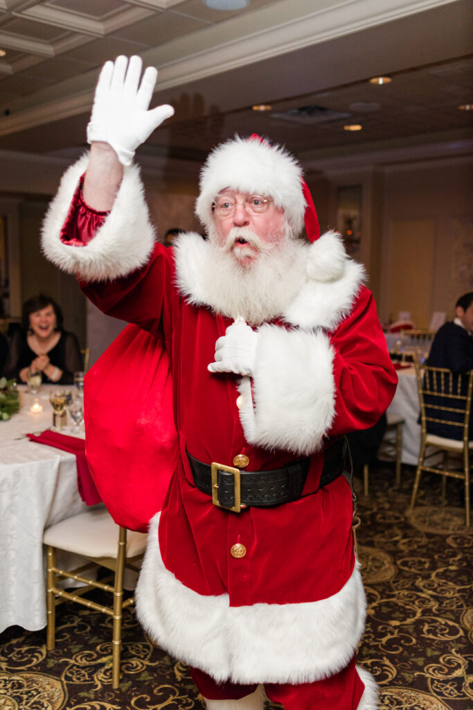 A Christmas-themed wedding at Olde Mill Inn in Basking Ridge, New Jersey.