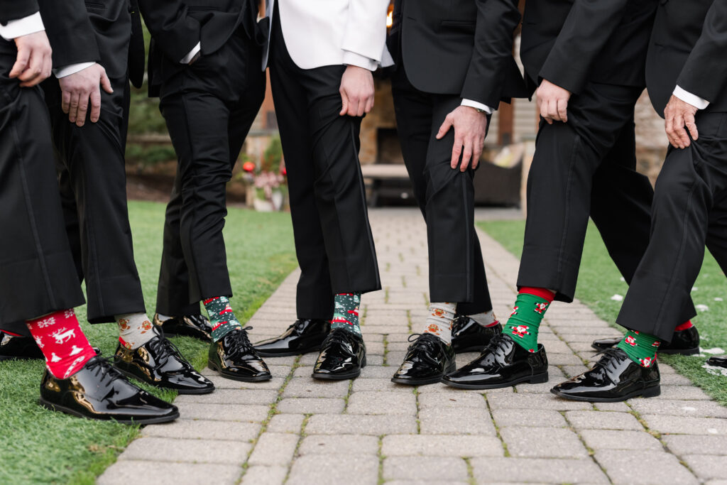 A Christmas-themed wedding at Olde Mill Inn in Basking Ridge, New Jersey.