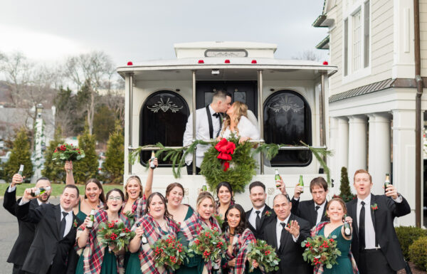 The wedding of Santa Showed Up at This Wedding That Looked Like a Hallmark Christmas Movie A Christmas-themed wedding at Olde Mill Inn in Basking Ridge, New Jersey. Gallery 0