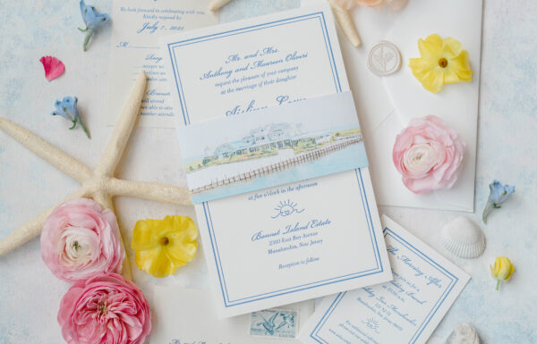 The wedding of A Coastal Wedding With Vibrant Colors & Meaningful Details A wedding at Bonnet Island Estate. Gallery 0