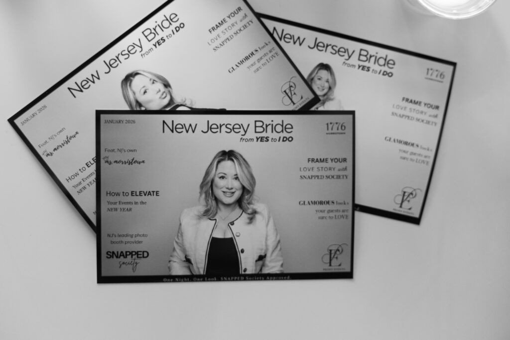 New Jersey Bride revealed its latest cover, featuring the wedding of local influencer Ms. Morristown, during at party at 1776 in Morristown.
