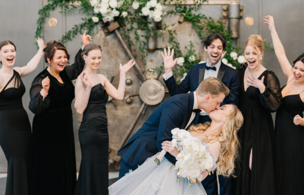 The wedding of Lots of Disco Balls & a Blue Wedding Gown at This Wedding in a Restored Bank A wedding at Felina. Gallery 7