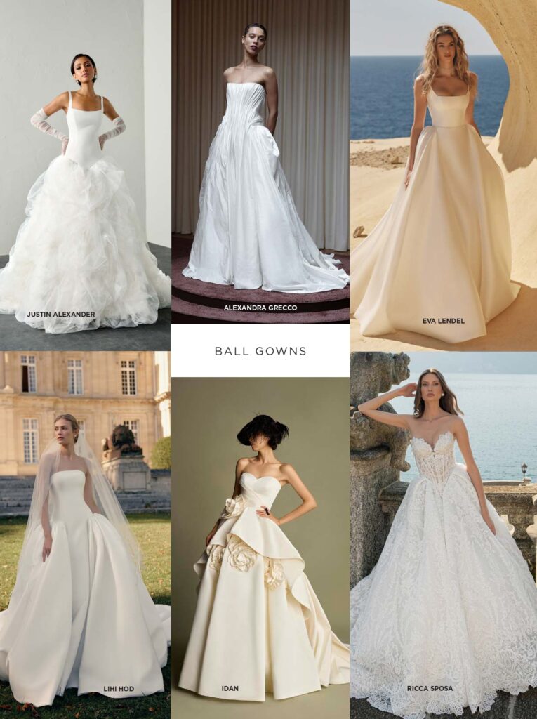 A preview of gowns from the fall 2026 bridal collections.