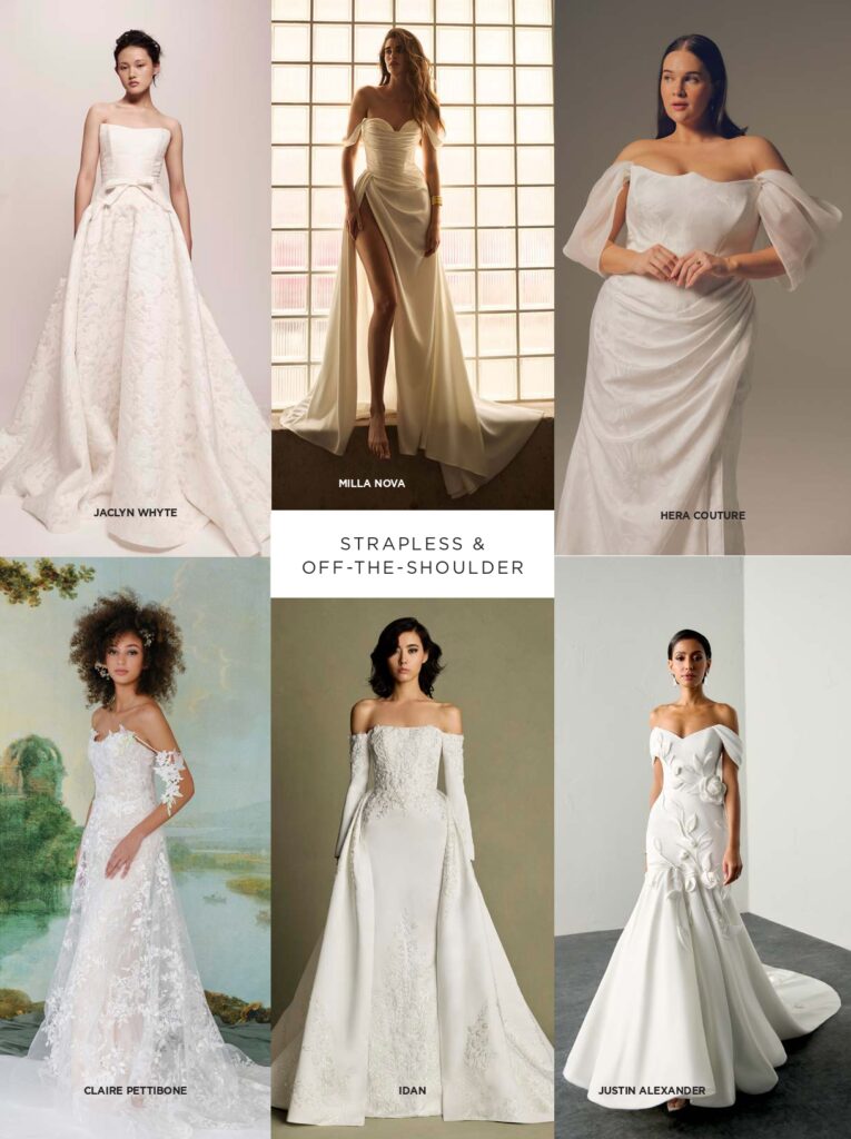 A preview of gowns from the fall 2026 bridal collections.