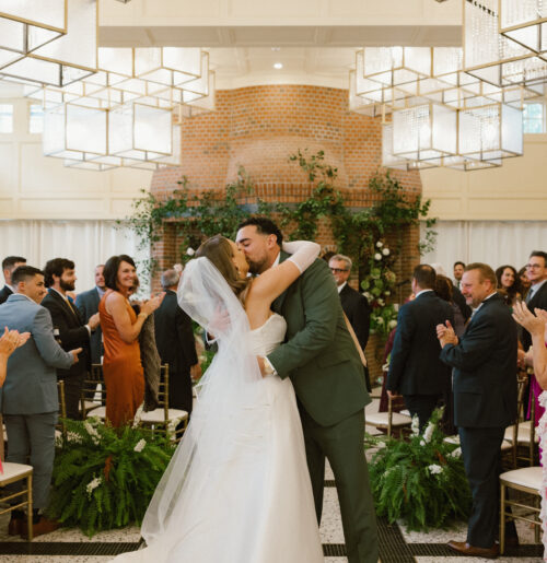 The wedding of DIY Decor Elements & a Green Wedding Cake Created a “Swanky Garden” Vibe at The Albion Summit, a Hotel Venue A wedding at the Albion Summit.