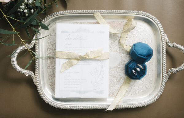 The wedding of Thrifted Candlestick Holders And Frames Added a Vintage Vibe to Their Hotel Wedding at The Shore A wedding at Breakers on the Ocean. Gallery 1