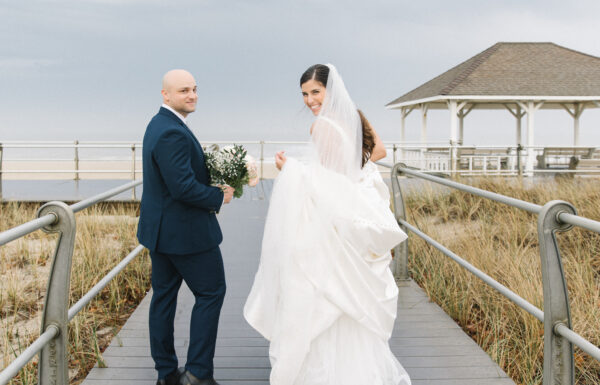 The wedding of Thrifted Candlestick Holders And Frames Added a Vintage Vibe to Their Hotel Wedding at The Shore A wedding at Breakers on the Ocean. Gallery 5