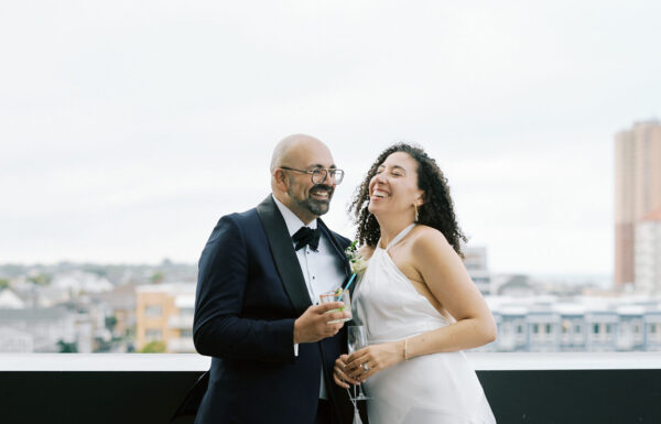 A Rooftop Wedding Overlooking the Ocean