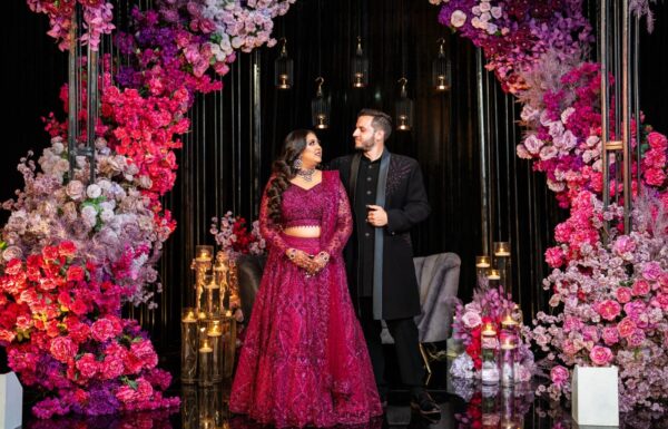A Lavish Hindu Wedding with Vibrant Florals & Acrobatic Performers