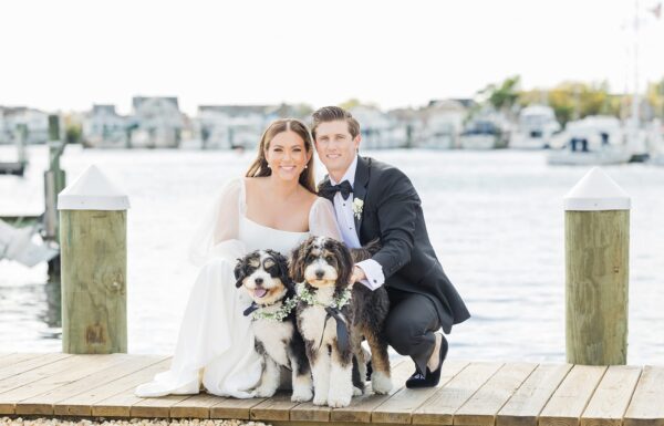 This Bay Head Yacht Club Couple Rode Into Their Reception on a Boat