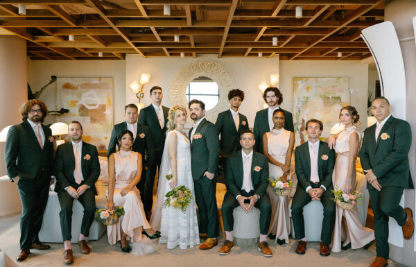 A ‘Shorely in Love’-Themed Wedding With a ‘Retro-Beach’ Aesthetic
