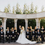 A black-and-white wedding at the Meadow Wood in Randolph, New Jersey.