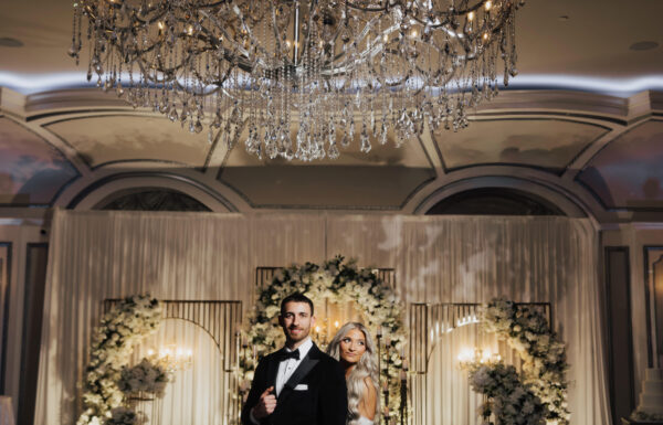 A black-and-white wedding at the Meadow Wood in Randolph, New Jersey.