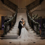 A black-and-white wedding at the Meadow Wood in Randolph, New Jersey.