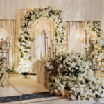 A black-and-white wedding at the Meadow Wood in Randolph, New Jersey.