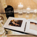 A black-and-white wedding at the Meadow Wood in Randolph, New Jersey.