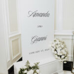 A black-and-white wedding at the Meadow Wood in Randolph, New Jersey.