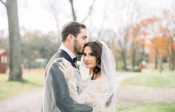 This Couple Took Cute Photos With Llamas at Their Fall Farm Wedding