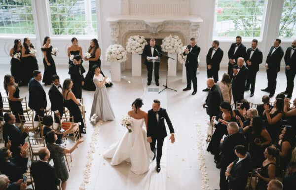 A Timeless Black-And-White Wedding With Sweet Bow Details